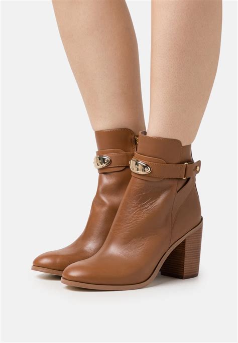 michael kors tan ankle boots|michael kors heeled boots.